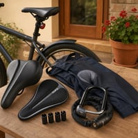 Bringás komfortküldetés: ergonomikus nyereg + gélvédő + bringanadrág + nyeregadapter + láncos zár 1