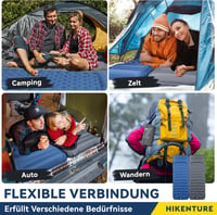 HIKENTURE Önfelfújó Kempingmatrac 13 cm Vastag, Párnával és Lábpumpával - Ultrakönnyű Túramatrac Kempingezéshez, Kiránduláshoz, 300 kg Teher 6