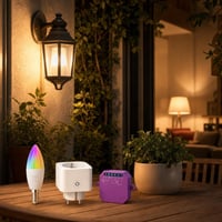 Smart paket za rasvjetu: 2x RGBWW E14 žarulja + pametna utičnica s mjerenjem potrošnje + WiFi relej 1