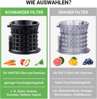AMZCHEF Slow Juicer 103 mm Széles Adagolónyílással - 250W Hideg Préselésű Gyümölcs és Zöldség Facsaró 2 Szabadalmazott Szűrővel, Csendes Mot 3