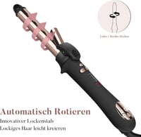 PARWIN PRO BEAUTY 360° Automata Forgó Hajgöndörítő 32mm - LCD Kijelzős Titán Bevonatú Hajformázó Nagy Göndör Fürtökhöz 4