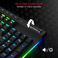 Redragon K580 PRO Vezeték Nélküli RGB Gamer Billentyűzet, Mechanikus, 3 Üzemmód, Hot-Swap, Médiakonzol, Makrórögzítés, Lineáris Red Switch 6