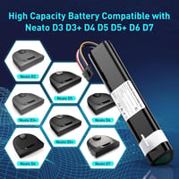 melasta 14,4V 6500mAh Lítium-ion Akkumulátor Neato Botvac D3 D4 D5 D6 D7 Robotporszívókhoz, 945-0225 Sorozathoz Kompatibilis Csereakku 4