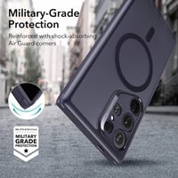Samsung Galaxy S24 Ultra MagSafe-kompatibilis, katonai védelmű, átlátszó fekete ESR tok 5