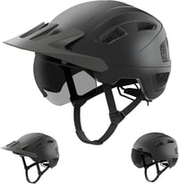 ROCKBROS Kerékpáros Sisak Mágneses Napellenzővel - Férfi/Női, Fekete, E-bike/MTB (L) 1