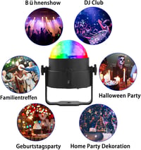SEBRUANC LED Diszkógömb szett - Zenére mozgó, RGB fényjáték, távirányítóval (2 db) 4