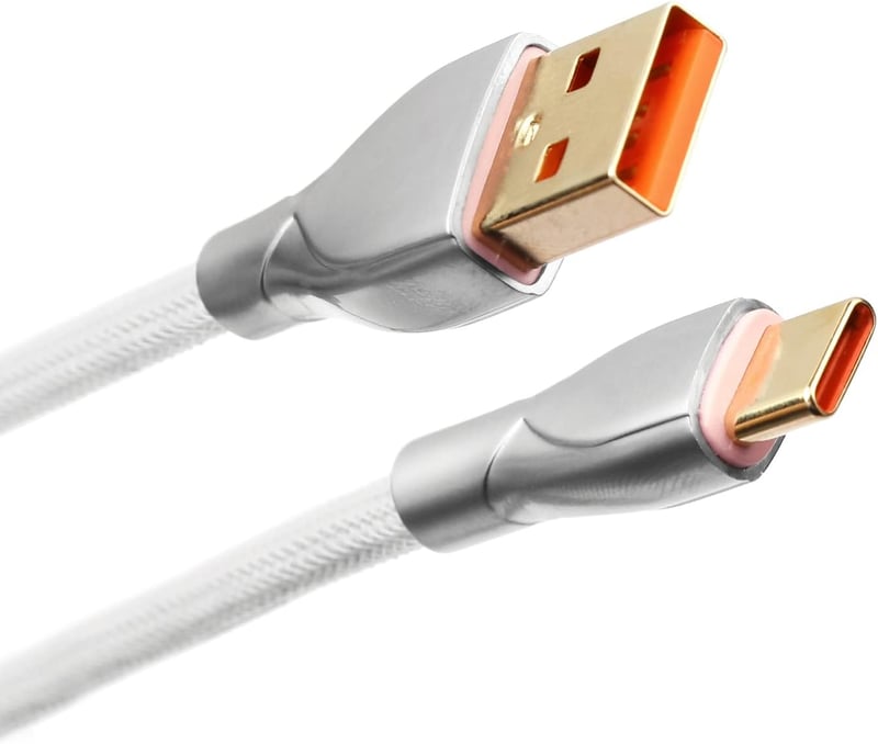 EPOMAKER Mix 1,8m-es fehér spirál USB-C kábel, leválasztható csatlakozóval, mechanikus gamer billentyűzetekhez