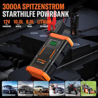 ASPERX 3000A Autós Indításrásegítő Powerbank Kompresszorral, 150PSI, LED Lámpával 2