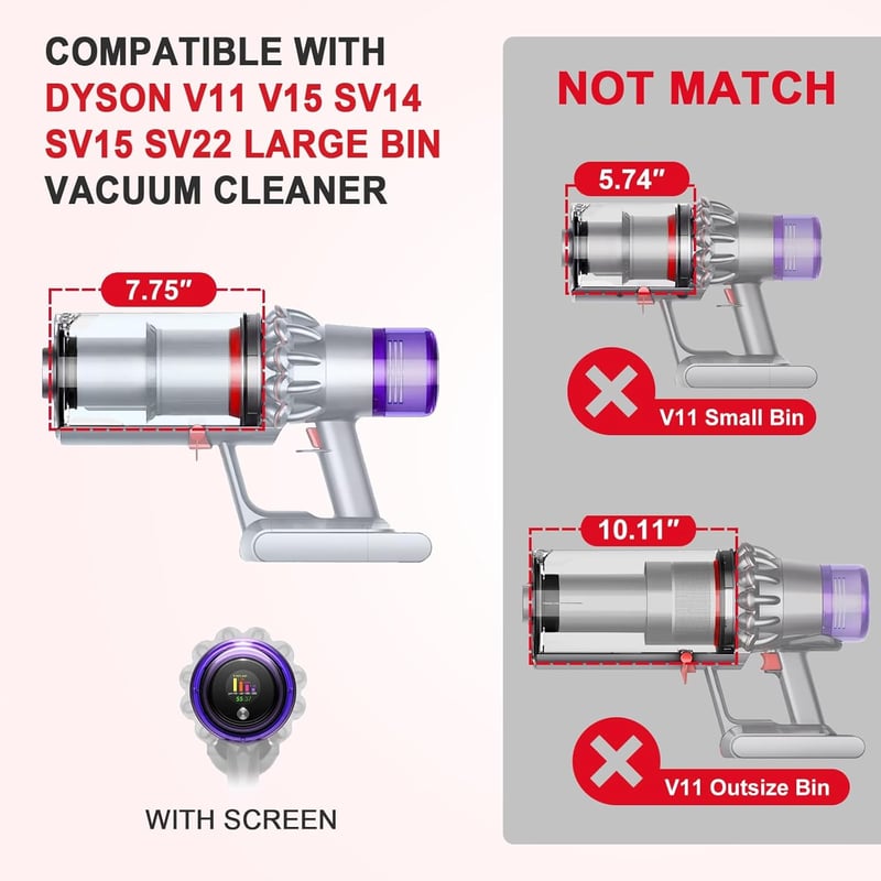 Dyson V11 V15 porszívó nagyméretű portartály - kompatibilis alkatrész