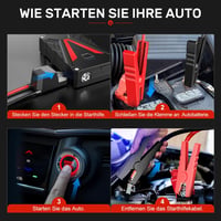 Buture Pro BR300 Hordozható Autós Bikázó 2500A - Indításrásegítő Powerbank 8.0L Benzin/7.0L Dízel Motorokhoz, LED Lámpával, Gyorstöltéssel 7