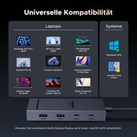 UGREEN Revodok Pro USB C Hub 10Gbps Dokkoló - 2 HDMI 4K@60Hz Kettős Kijelző, 100W PD Töltés, USB 3.2 Portok, XPS, Chromebook, Surface Pro Ko 7
