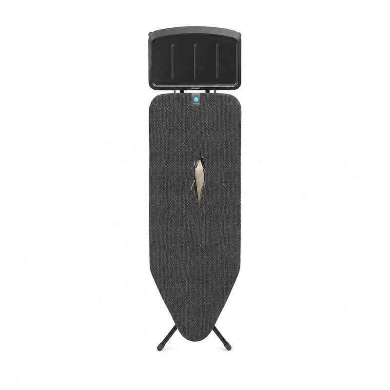 Brabantia 134746 daska za glačanje, veličina C, 124x45 cm, Denim — oštećena, djelomično ispravna: probušena i zarezana površina tkanine (stanje: vidi 2. sliku)