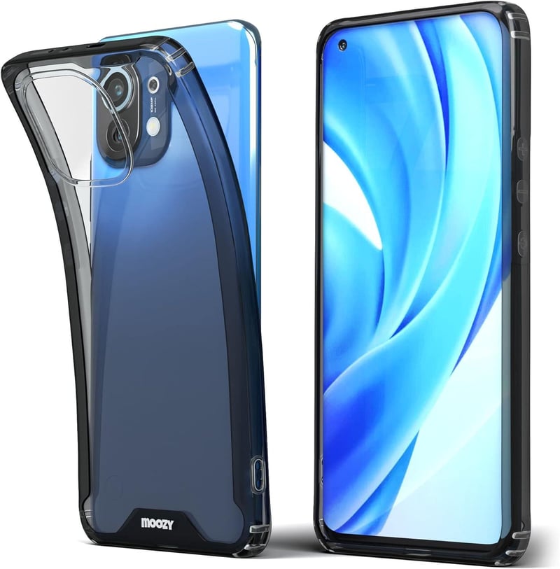 Xiaomi Mi 11 Lite 5G/4G Átlátszó Védőtok Fekete Kerettel
