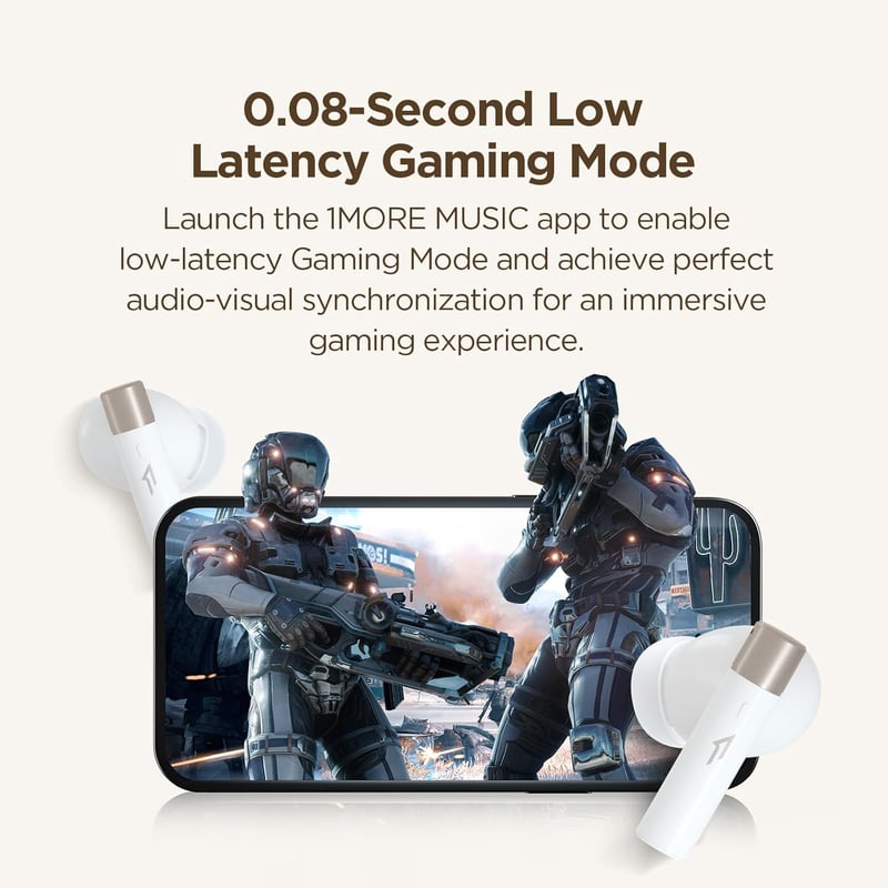 1MORE Q30 Aktív Zajszűrős Fülhallgató, 42 dB Adaptív Zajszűrés, Bluetooth 5.3, 6 Mikrofon, Térhangzás, 30 Órás Üzemidő, Vezeték Nélküli