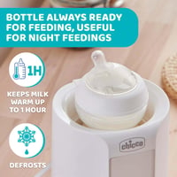 Chicco Cumisüveg és Bébiétel Melegítő 3 Programmal, Automatikus Kikapcsolás, 1 Órás Melegen Tartás, Fehér, Újszülött Kortól 6