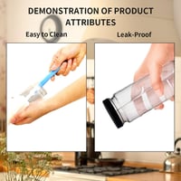 OAMCEG 8 db 500 ml Üveg Palack Szett - Juice Üvegek PP Fedéllel és Szívószálakkal, Mosogatógépben Mosható, Hűtőben Tárolható, Smoothie-hoz é 5