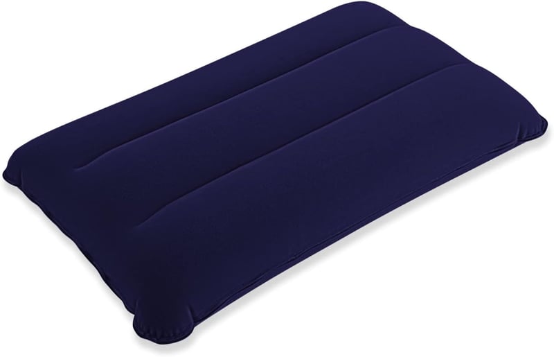 SUTAFOR Felfújható Párna, Ultrakönnyű Kempingpárna, Kék PVC Ülőpárna Utazáshoz, Strandra, Túrázáshoz, 44 x 28 cm, 60g