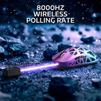 ATTACK SHARK R2PRO 45g Szuperkönnyű Magnézium Gamer Egér, PixArt PAW3950 Szenzor, 42000 DPI, 8000Hz Vezeték Nélküli, 3 Csatlakozási Mód, Lil 5