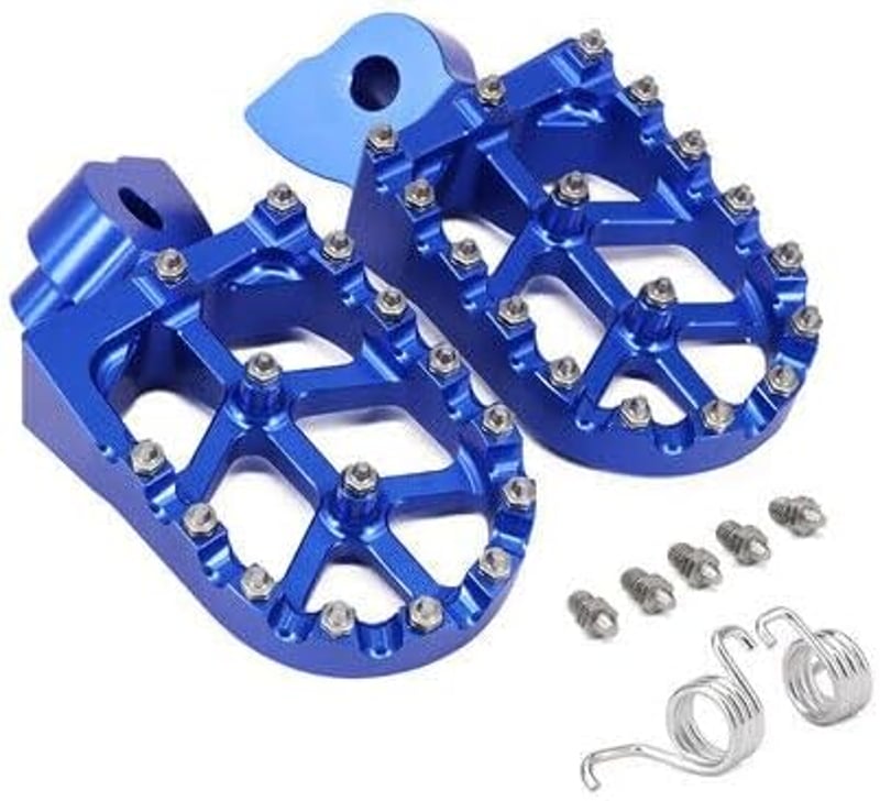 AnXin CNC Alumínium Lábtartó és Váltókar Szett YZ250F YZ450F YZ250FX YZ450FX WR450F Motorokhoz - Y-Design, Kék, Eloxált Motocross Kiegészítő