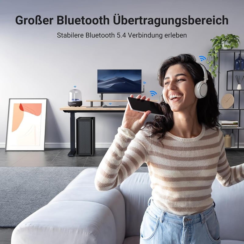 UGREEN Bluetooth 5.4 adapter PC-hez, nagy hatótávolságú USB dongle Windows 11/10/8.1-hez