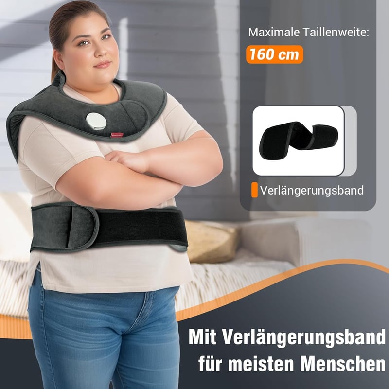 Comfytemp Infravörös Súlyozott Nyak és Vállmelegítő Párna, 1,1 kg, 6 Hőfokozat, 1-3 Órás Időzítő, 57x50 cm, Mosható 