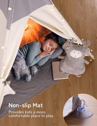 besrey Szürke Tipi Sátor Gyerekeknek - Beltéri Játék és Olvasósarok 6