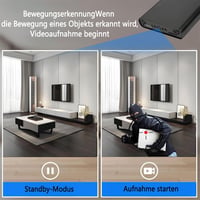 ZAIZAITY Hordozható Kamera Powerbank 10000mAh - Full HD 1080P Felvétel - Mozgásérzékelés - Éjjellátó - WiFi Nélküli - 512GB Kompatibilis - B 6