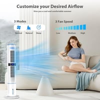 Yavieser Mobil Léghűtő 4L Tartállyal - 3 Sebességű Párásító Ventilátor, 24 Órás Időzítő, 360° Oszcilláció, Távirányító, Hálószobába, Irodába 3