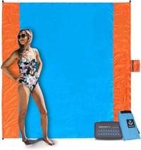 Vízálló XXL Piknik Takaró 210x200cm - Kék, Túrázáshoz és Utazáshoz 1