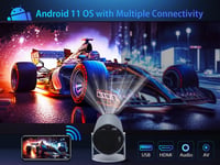 Alwtniet 4K Mini Projektor Automatikus Trapézkorrekció 3