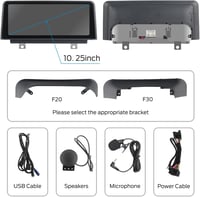 YZKONG Autórádió BMW 1/2/3/4 Sorozathoz (F20-F36, 2013-2016) - 10,25" IPS Érintőképernyő, Vezeték Nélküli CarPlay, Android Auto, NBT Rendsze 6