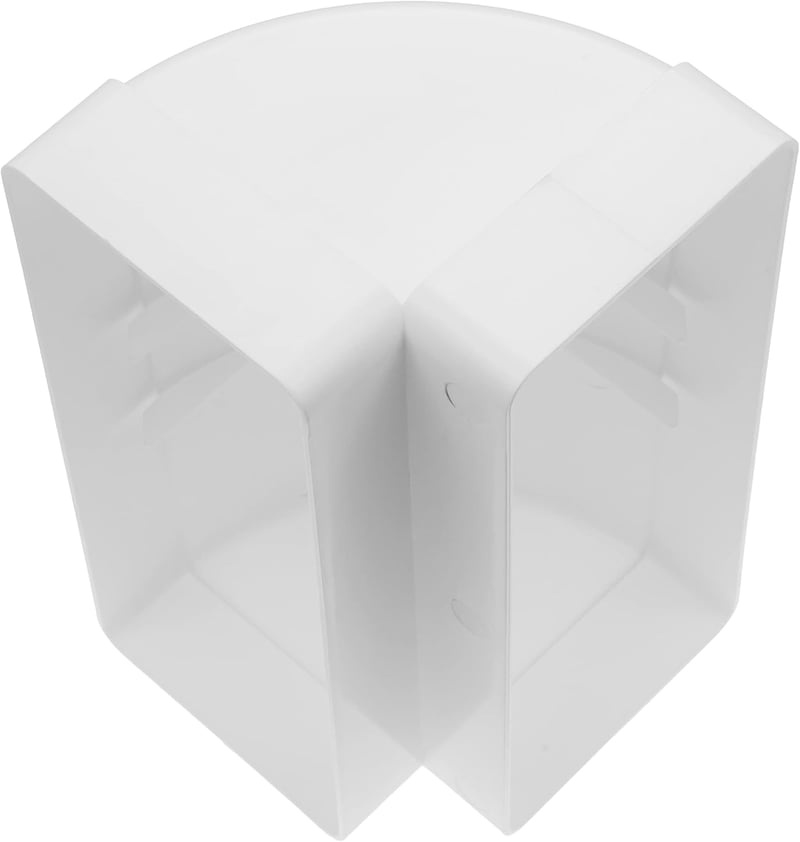 Vent Systems 220 x 90mm Függőleges Téglalap Alakú Csőkönyök 90°-os Csatlakozási Szöggel - Szellőztető Rendszerekhez, Fűtéshez és Hűtéshez