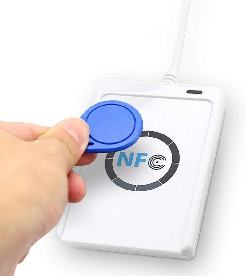 ACR122U NFC RFID olvasó/író készülék, fehér - ISO 14443A/B kompatibilis, ingyenes szoftverrel