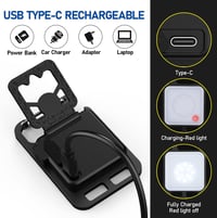 Lsnisni 1000 lumenes mini LED kulcstartó lámpa, USB-C tölthető, 2 db-os szett 5