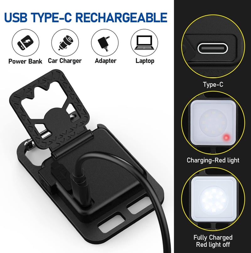Lsnisni 1000 lumenes mini LED kulcstartó lámpa, USB-C tölthető, 2 db-os szett