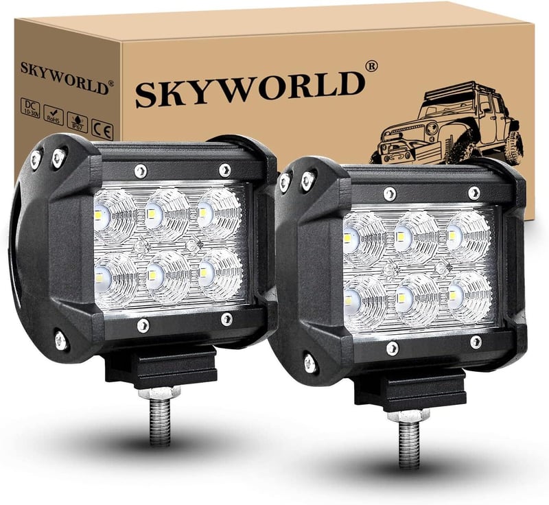 Erős 18W LED munkalámpa 4" terepjárókhoz és quadokhoz