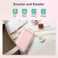 Nelko P21 rózsaszín Bluetooth címkenyomtató, hordozható öntapadós etikett készítő iOS/Android 6