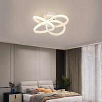KUKAK 36W LED Mennyezeti Lámpa - Kerek Fehér Modern Minimál Dizájn, 3000K Meleg Fény, 3900lm, Fürdőszobába, Konyhába, Hálóba, Előszobába 9