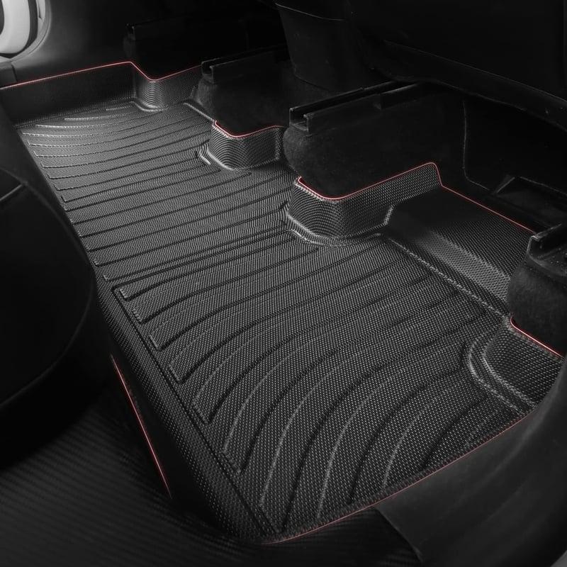 Tesla Model Y TPE padlószőnyeg - Teljes védelem minden évszakban (fekete)