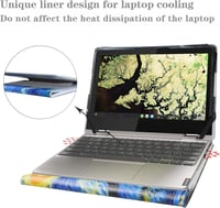 Lenovo Chromebook Bőr Védőtok - Csillagos Éjszaka Mintával, C340/Flex 3i/IdeaPad Kompatibilis 5
