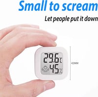 RUIZHI 5db-os Mini Digitális Hőmérő és Páramérő Szett LCD Kijelzővel, Otthoni és Irodai Használatra 9