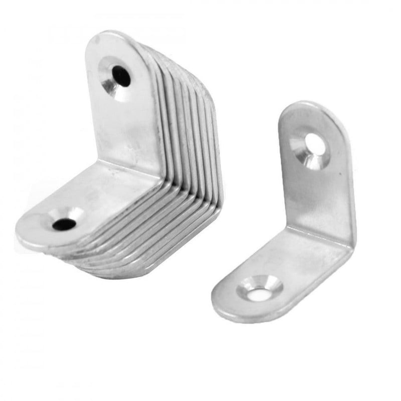 Sarokszögletes Rögzítő Készlet 30mm 2 Lyukú 10db-os Csomag