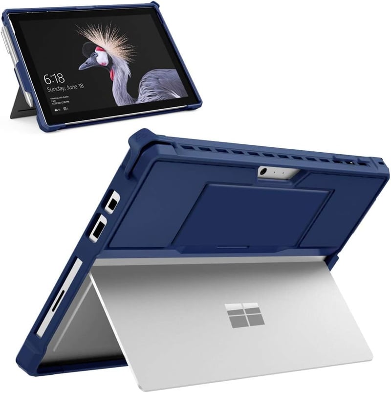 MoKo védőtok Microsoft Surface Pro 7/6/5/4 tablethez, kék, stifttartóval