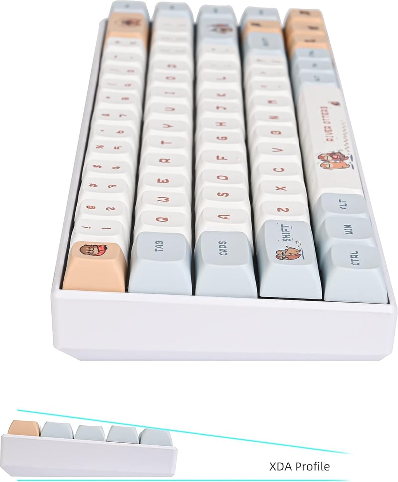 SOLIDEE PBT Vidra Mintás Gamer Billentyűzet Sapkák 60% Mechanikus Billentyűzethez
