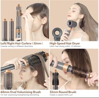 webeauty 5 az 1-ben Hajformázó és Hajszárító Kefe, 110.000 RPM Negatív Ionos Gyorsszárító, Meleglevegős Hajformázó Szett Autós Légbefúvóval, 2
