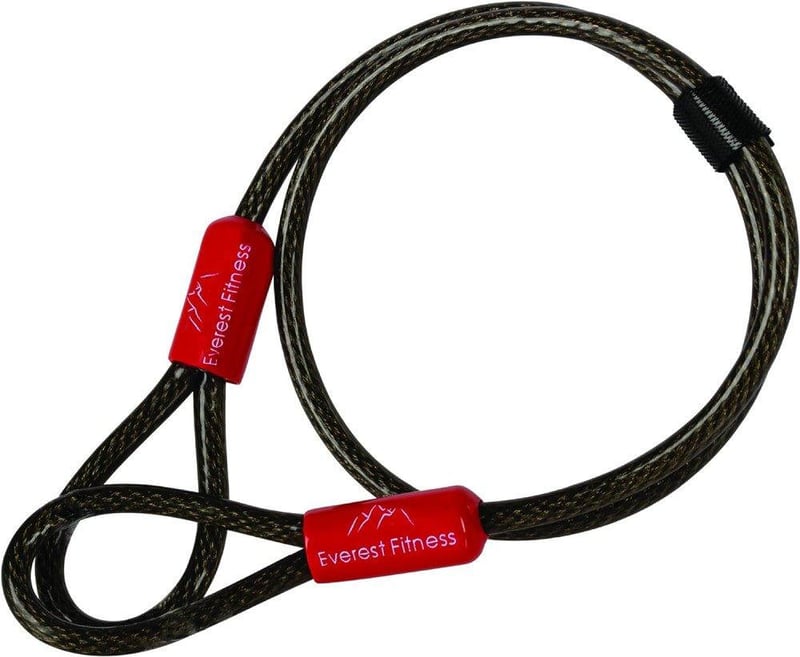 EVEREST Kerékpárzár - 76 cm-es Acélkábel, 6 cm Átmérő, Újracsomagolt