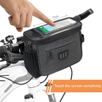 Flintronic 6L-es kerékpár kormánytáska telefontartóval, MTB és országúti biciklikhez 3