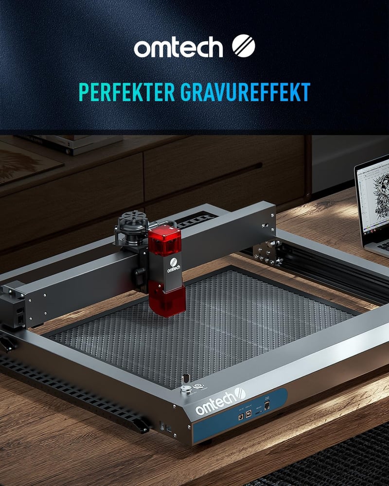 OMTech 400x400mm-es méhsejt lézervágó asztal beépített mérleggel CO2 gravírozógépekhez