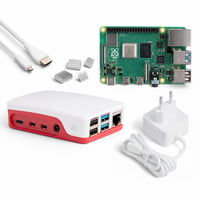 db-tronic Raspberry Pi 4 1GB Starter Szett 64GB, 15W tápegység, piros-fehér ház — SD-kártya és olvasó nélkül (állapot: lásd a 2. képet) 1