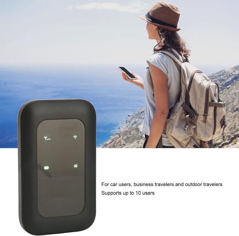 VBESTLIFE 4G LTE Mobil WiFi Router SIM-kártyával, LED kijelzővel - Utazáshoz, Autóba